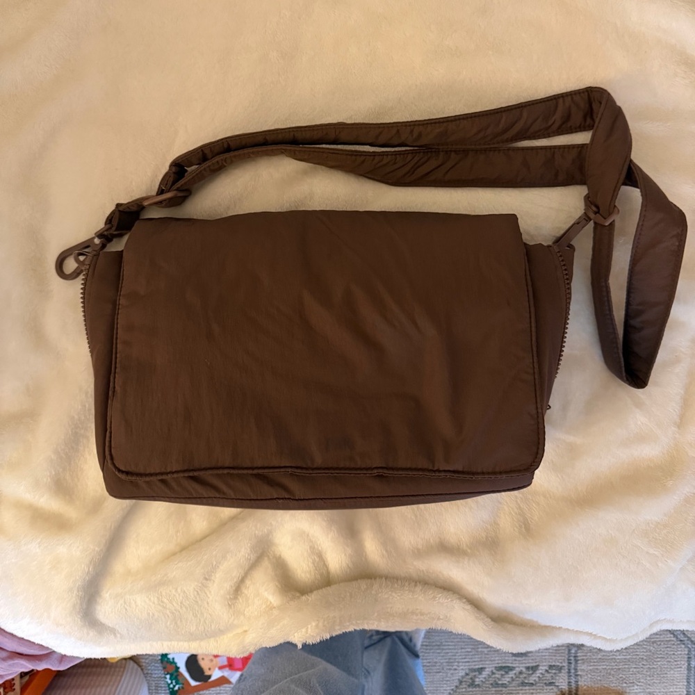Calpak Brown Baby Diaper Bag Crossbody
